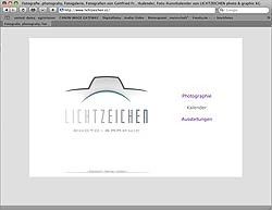 webdesign für www.lichtzeichen.cc